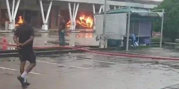 Fire Guts SPAR Shopping Outlet in Calabar