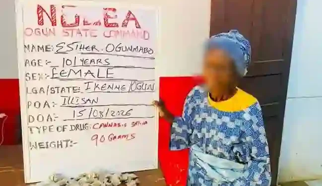 101-Year-Old Woman Arrested Over Alleged Cannabis Sales in Ogun