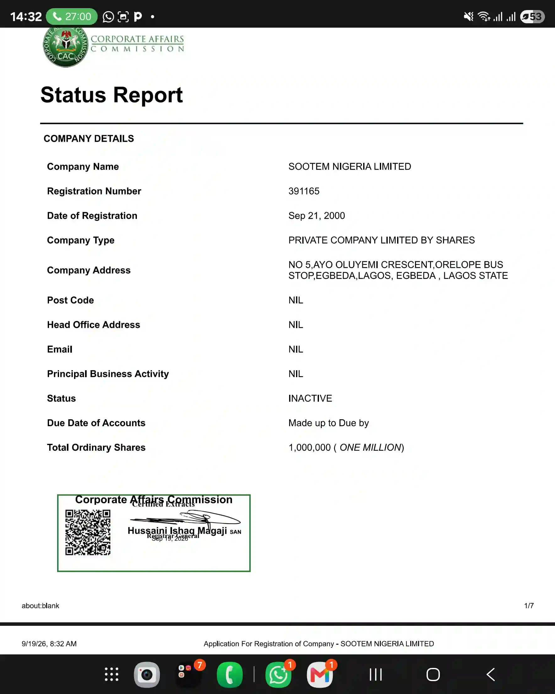 Exclusive! What is Senator Adeola Yayi Hiding About His Company, Sootem? 11 Exclusive! What is Senator Adeola Yayi Hiding About His Company, Sootem?