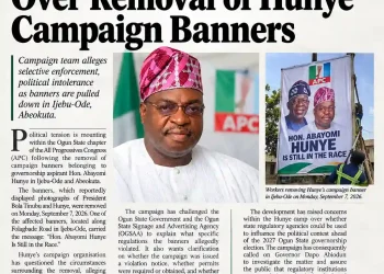 Ogun APC Tension Grows as Hunye Campaign Questions Removal of Banners