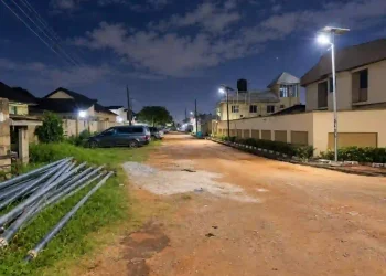 GRA-1 Residents Applaud Senator Abiru for Transformative Solar Street-Light Project