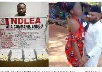 Newlywed arrested at Enugu airport with 72 cocaine wraps in stomach