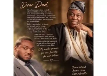 Fatai Okoya begs billionaire father Razaq Okoya for forgiveness after four decades apart